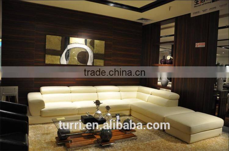 high quality italian geniune leather corner sofa , white leather sofa