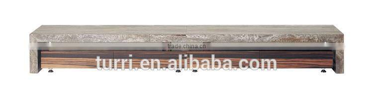 Luxury Long Wooden TV stand with luxury marble top