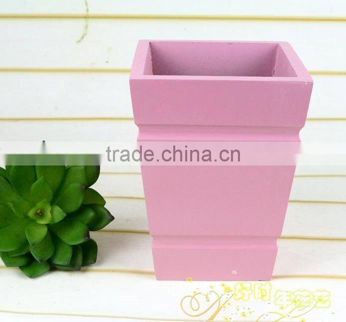 Desktop small wooden flower vase for decor ,Shooting props