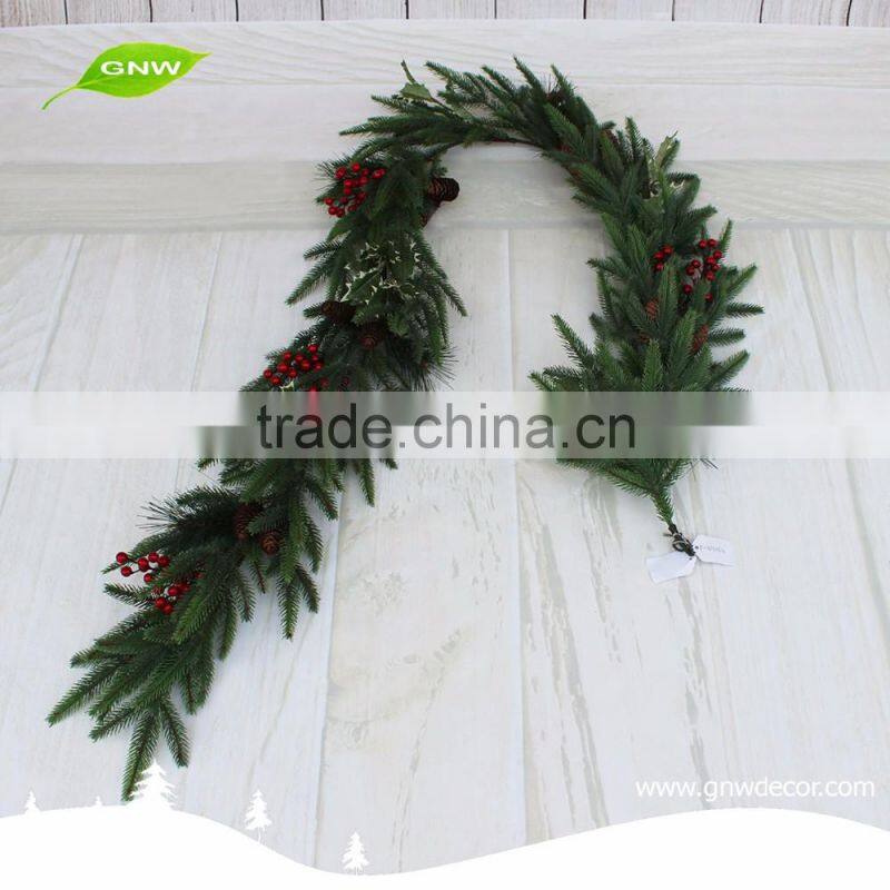 GNW CHGR-1607027 Factory Direct Custom PE christmas pine garland for sale
