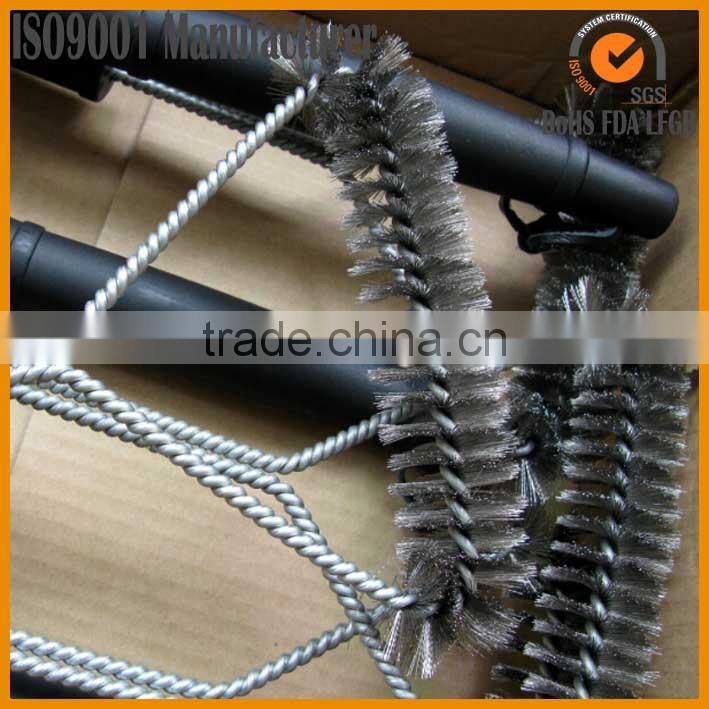 food grade stainless steel cleaning grill bbq brush