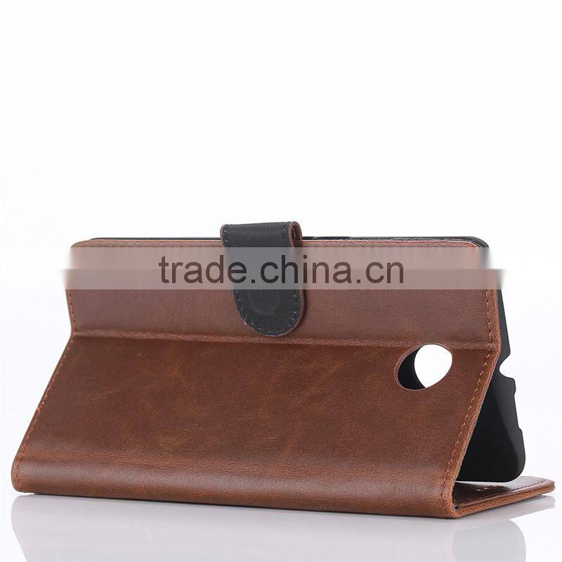 High quality crazy-horse PU card bumper/pocket cell phone case for LG