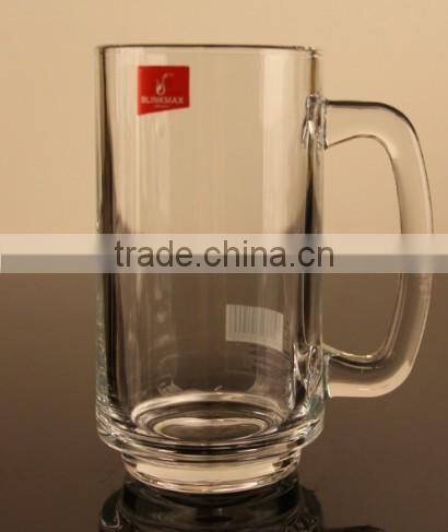 2016 new gift big capacity glass mug with customized logo