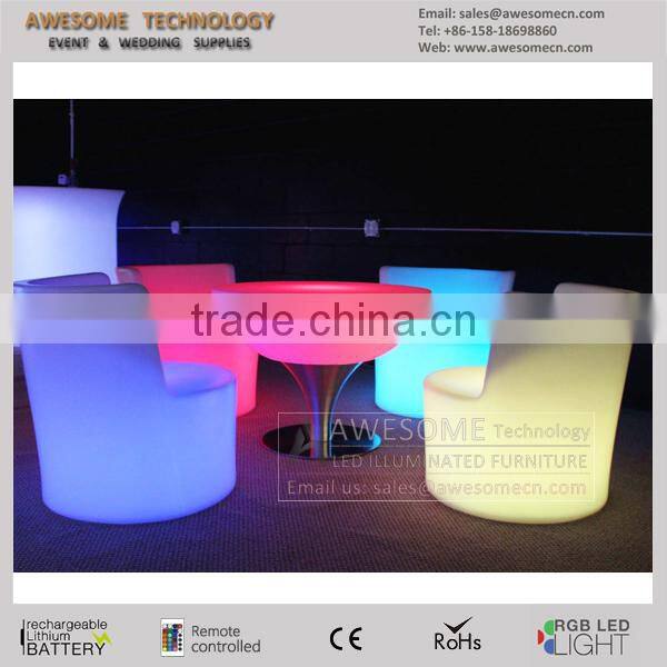 led illuminated leisure chair for event rental