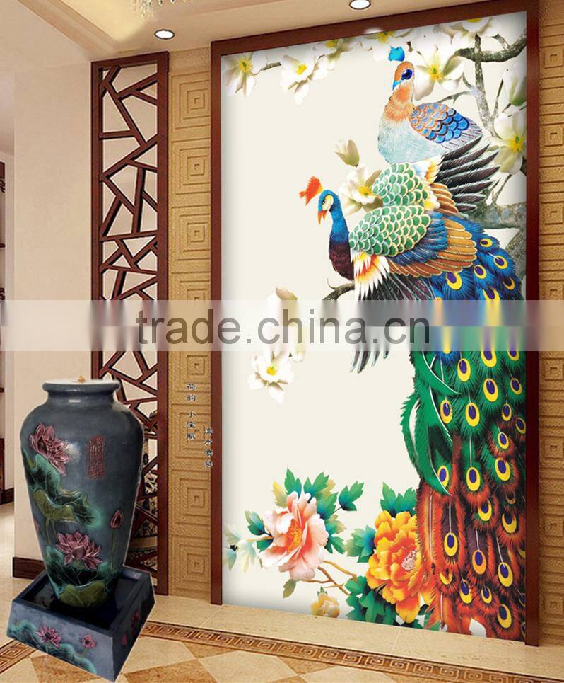 elegance fiber glass vase water fountain