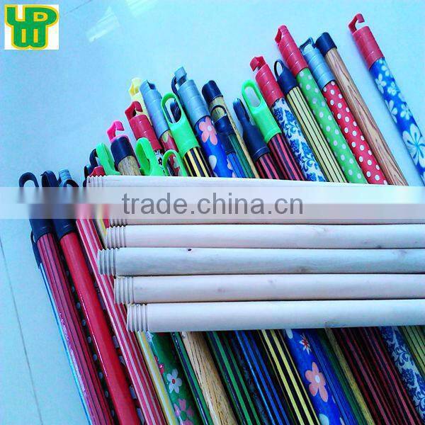 China supplier Eucalyptus wood PVC coated wooden broom handle with italian screw