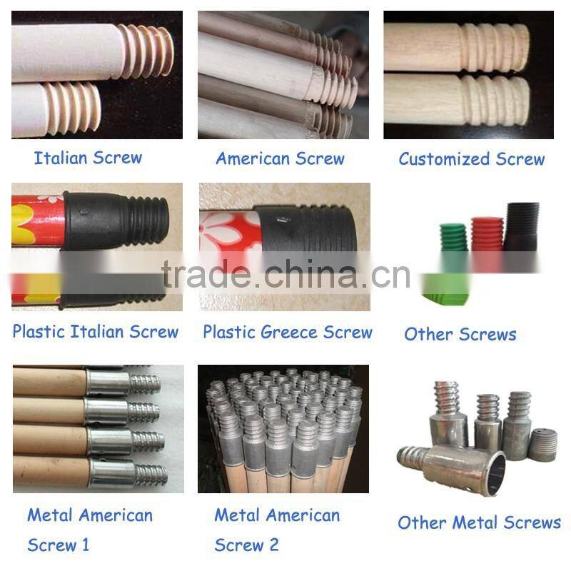 Pink black gray color paint wooden handle for plastic brush cleaning tool