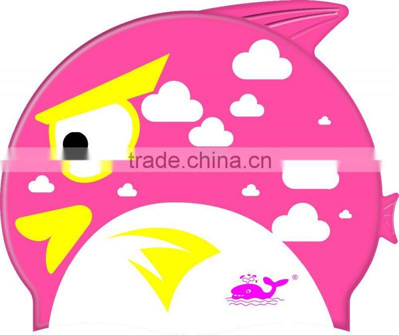 High quality shark swimming caps colorful baby swim cap rubber swim cap for youth