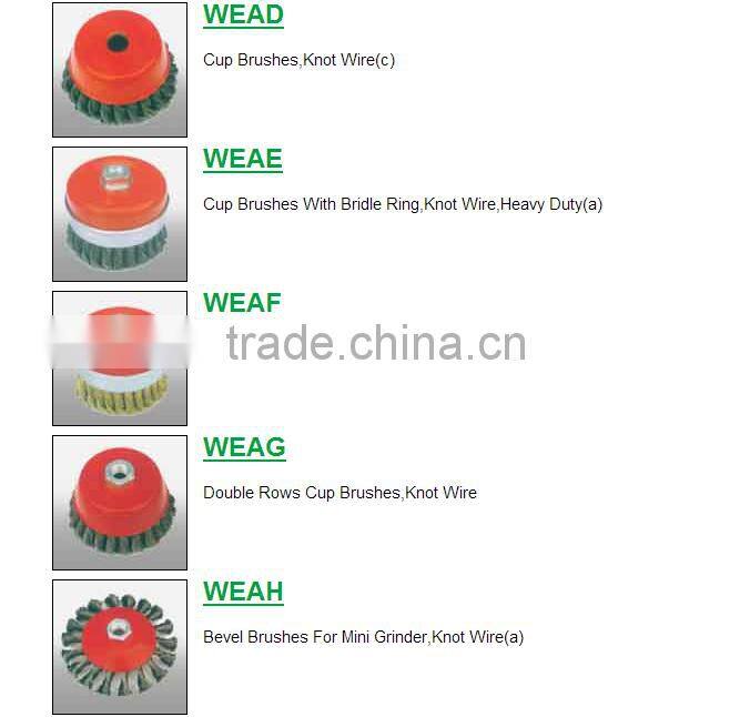 3" steel wire cup brush wheel twist knot crimped bowl disc abrasive M10 round grinding cheaning brush