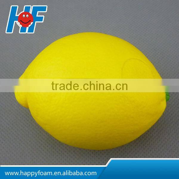 pu promotional cheap fruit gifts lemon shape stress ball