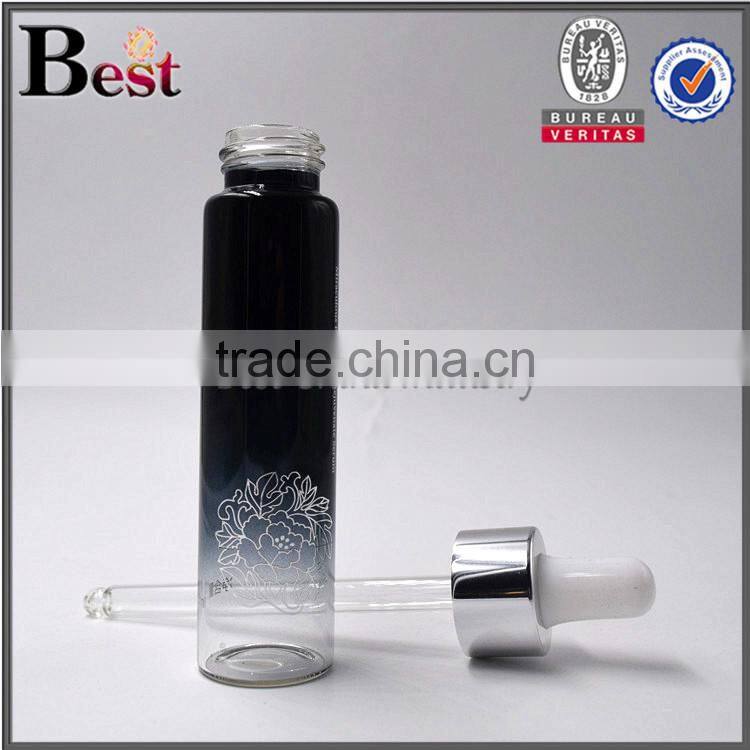 selling cosmetic 30ml perfume bottle black gradient color perfume bottle 30ml perfume dropper glass bottle 30ml
