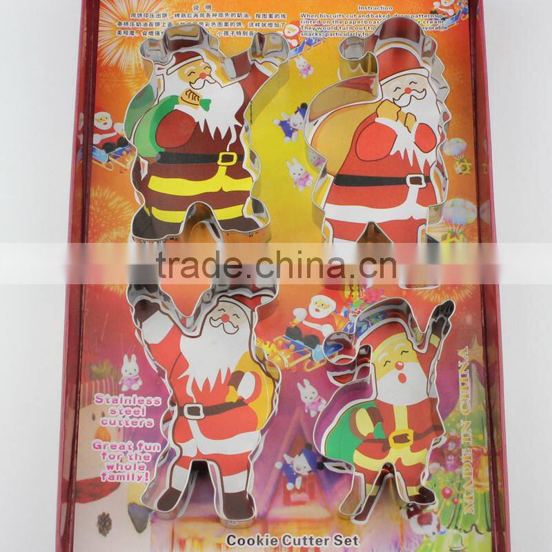 Christmas designer cake cutter fondant decorative fruit cutters cheap metal cookie cutters