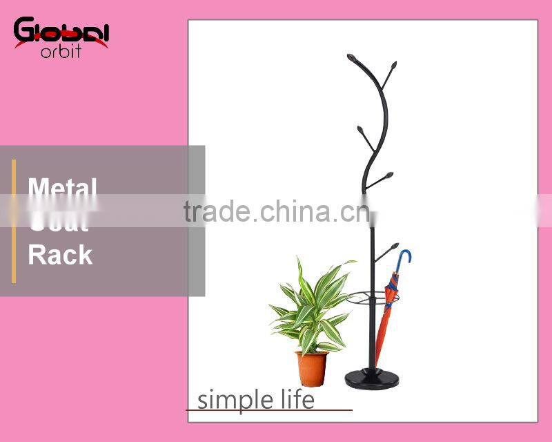 Coat Storage Hat Hanger Antique Metal Cloth Rack Shelves Tree Stand