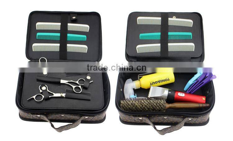 Black PU handle hairdresser tool organizer bag