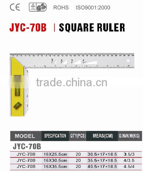 Square ruler With Etching Scale with 3 vials square ruler