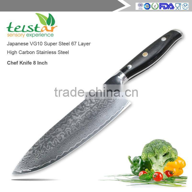 Japanese 8 "Damascus steel 67 VG10 chef knife