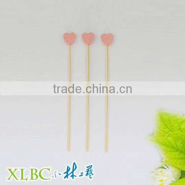 heart-shaped bamboo picks