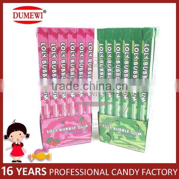 Double Colors Stick Loly Long Bubble Gum