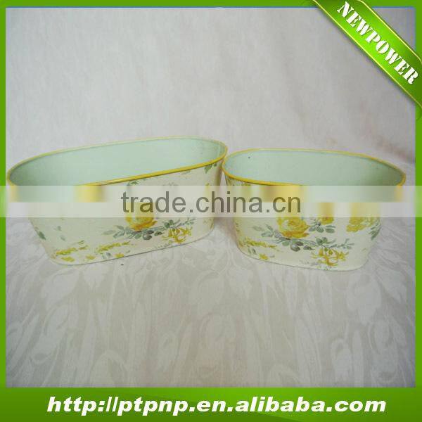 Rose design Metal Flower Pot for Garden