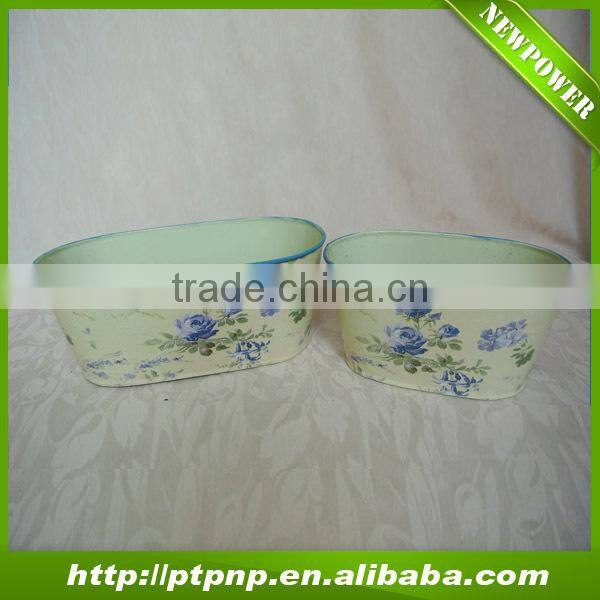 Rose design Metal Flower Pot for Garden