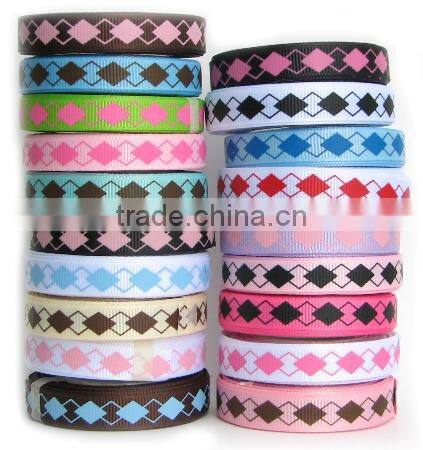 cheap custom grosgrain designer printed ribbon with logo