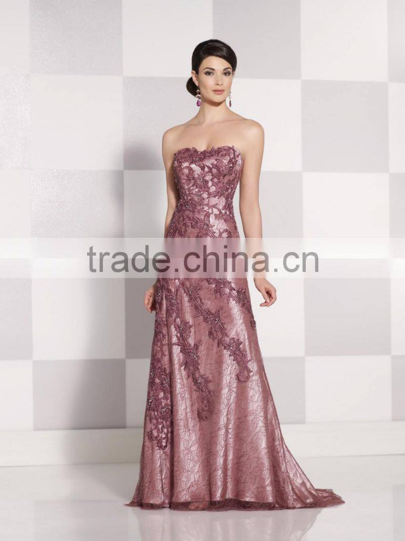 sleeveless one piece patterns of lace evening dress