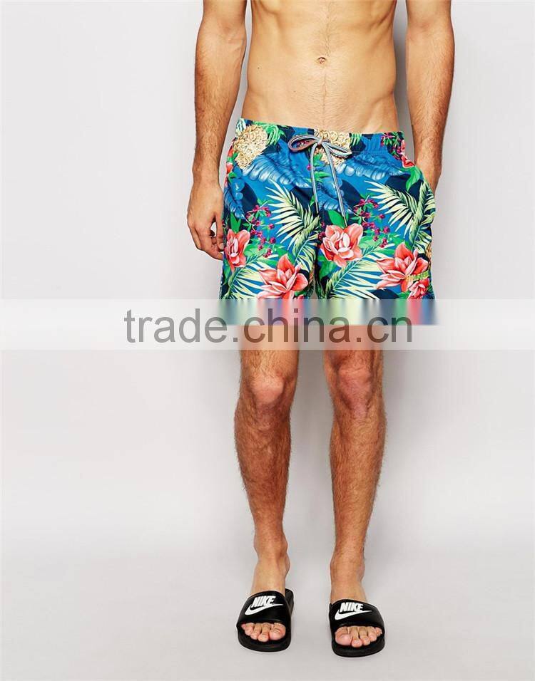Surf Mens Swimming Trunk Plus Size Swimming Trunks Men's Full Printed Swimming Trunk