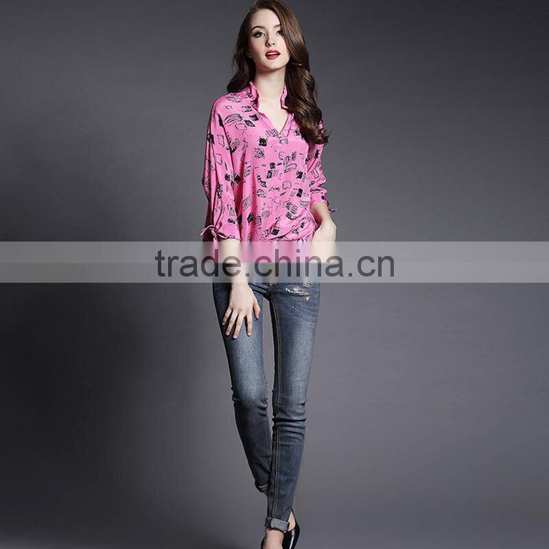 High quality hand painted silk shirt wholesale