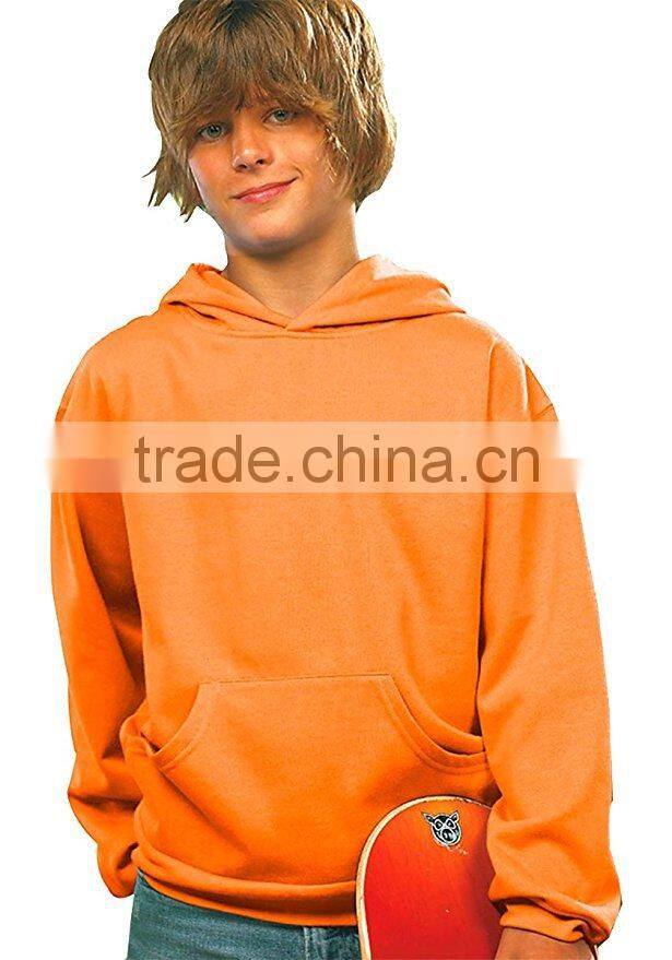 Custom Hoodie Jersey Lined Double-needle Hem Hood Pouch Pocket Fleece Children Hoodies Wholesale