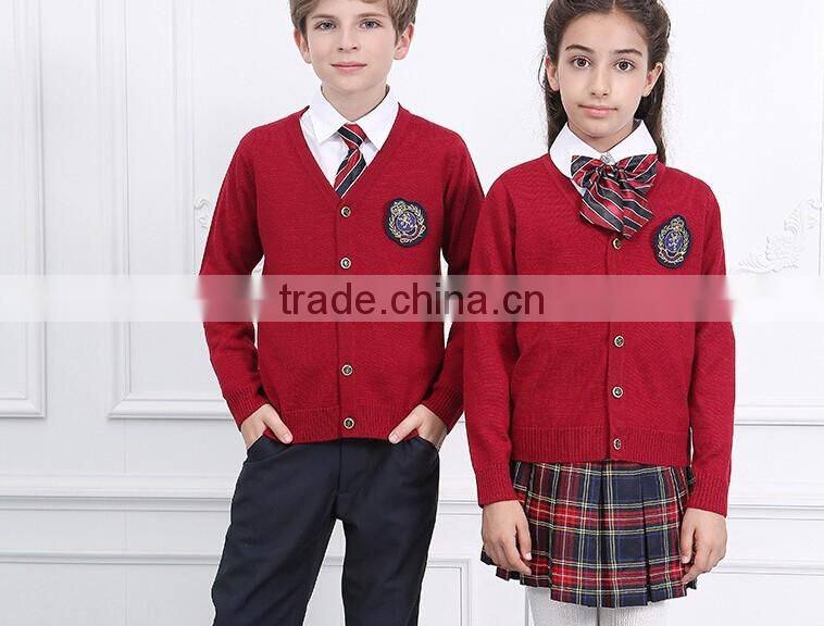 custom oem wholesale baby kids school uniform sweater
