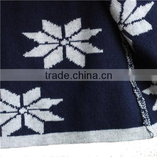 Girls cardigan double-faced jacquard without buttons