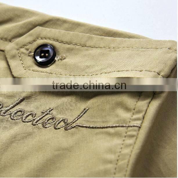 short sleeve breathable military khaki shirts