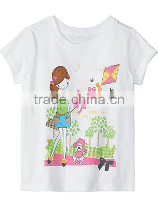 CUTE KIDS GIRLS MULTI COLOUR PRINTED T SHIRT