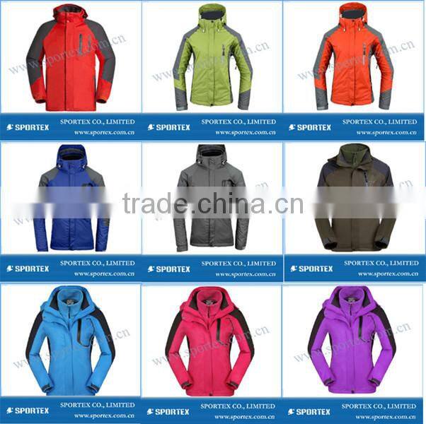 2014 OEM 3 in 1 waterproof ladies ski apparel, womens hot snow ski jacket 2014,new ladies ski wear