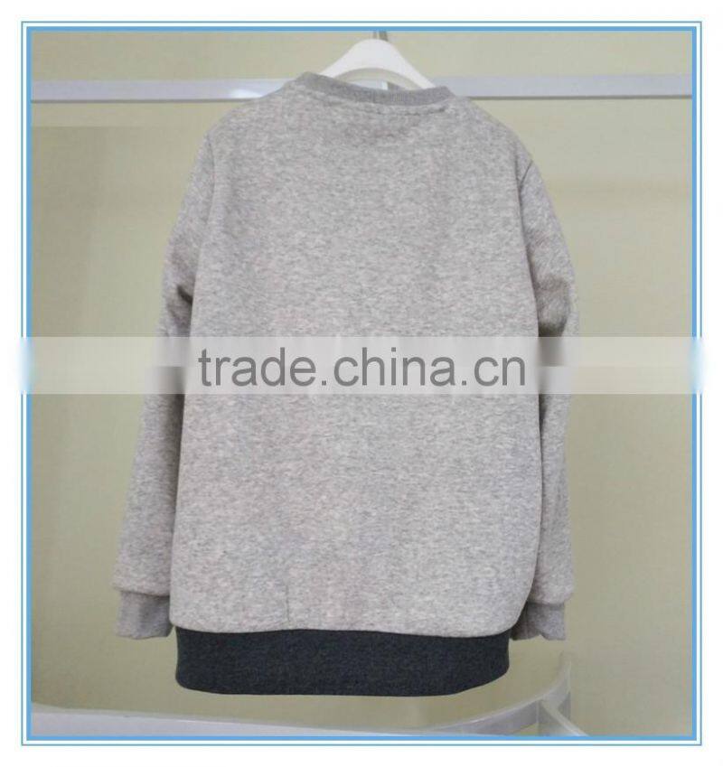 New Design Polyester/Cotton Kids Hoodies without Hood Thick Fleece Pullover Hoodie Sweatshirt