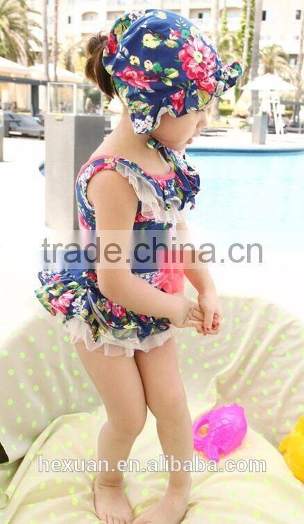 New Baby Girls plaid Swimming Suit children Bikini Sets Kids Bathing Suit