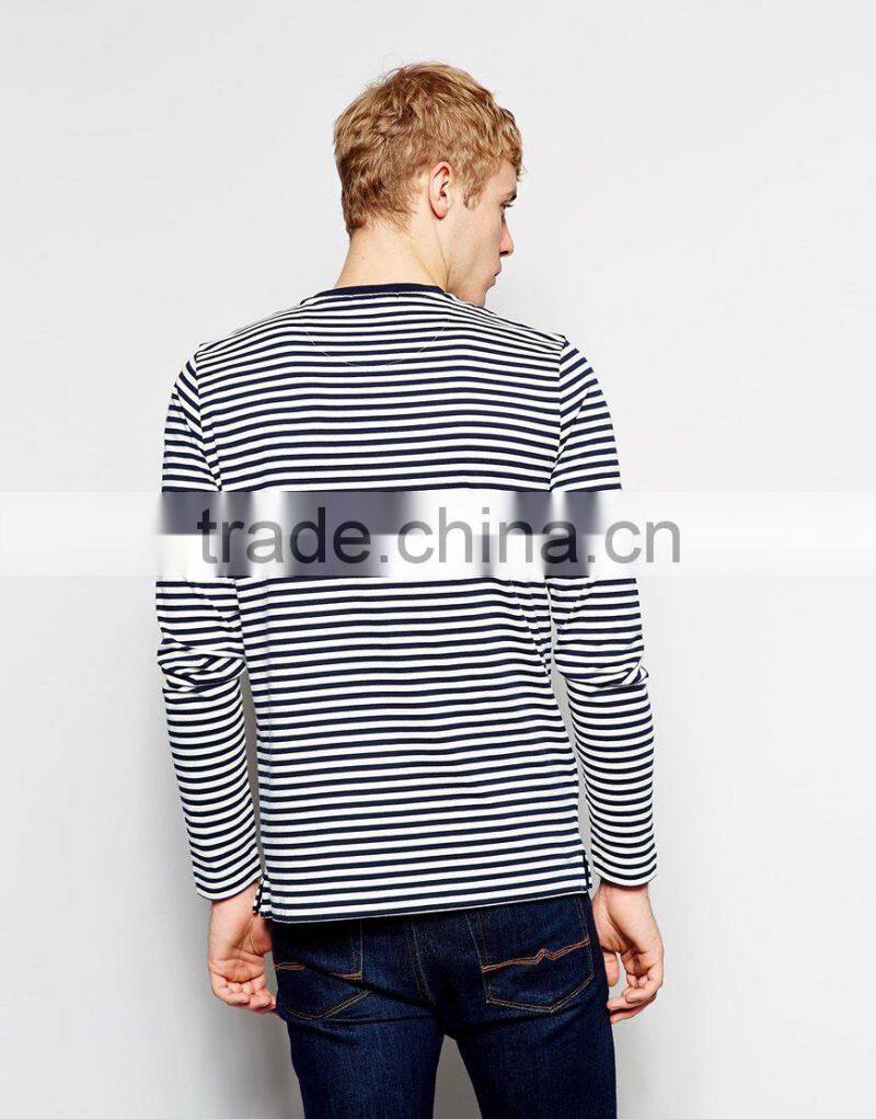 T-Shirt with Breton Stripe in Long Sleeves China products