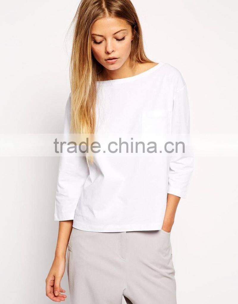 Top with Long Sleeves and Pocket