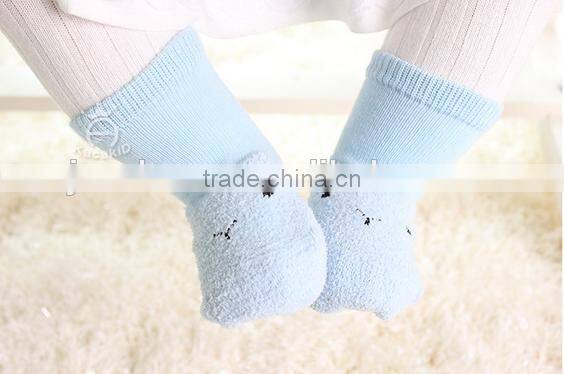 cute baby cotton socks, silicone print baby socks