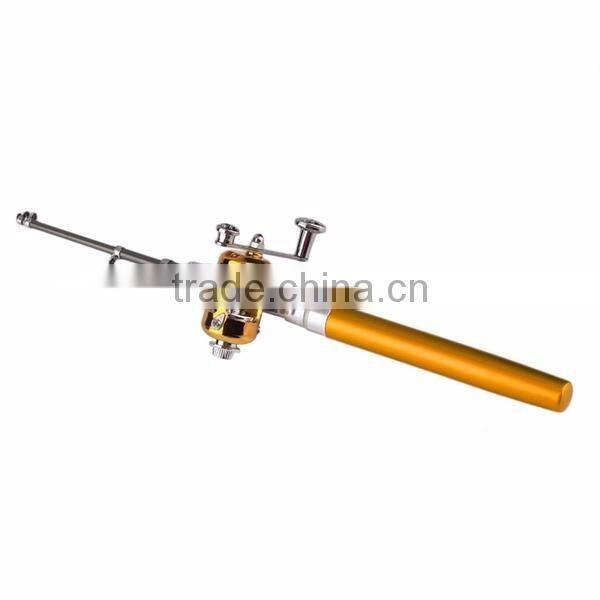 Aluminum Alloy Ice Fishing Rod with Baitcasting Reel fishing-tackle Pocket Pen Fishing Rod