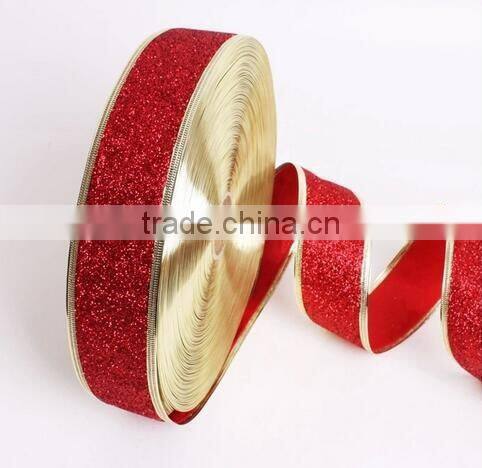 Whosale 100%polyester cheap assorted color pearl yarn christmas decorative silk ribbon for promotion
