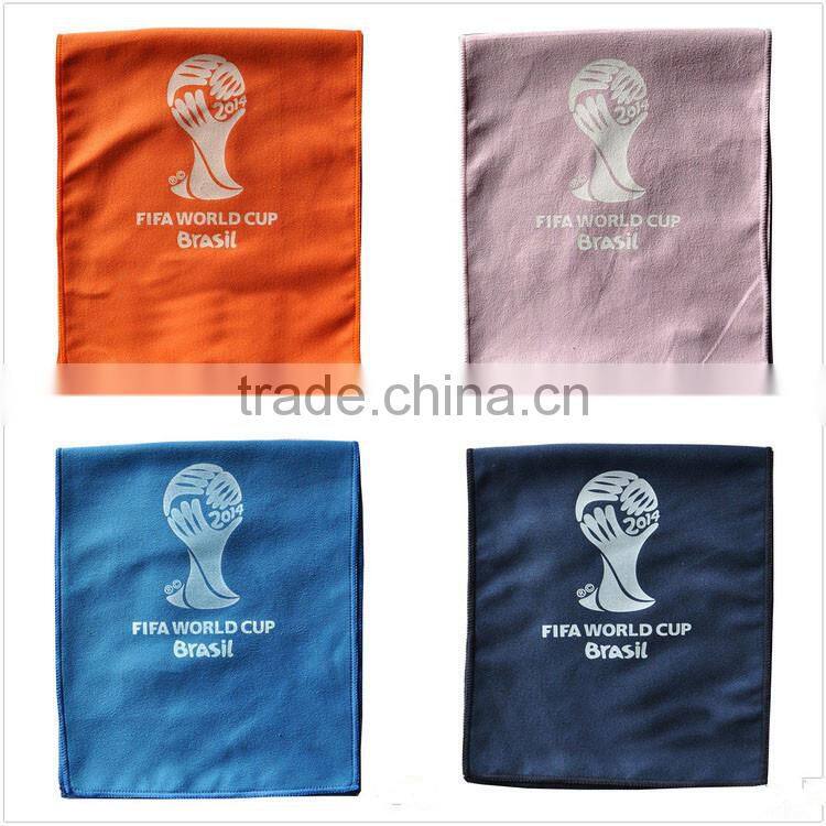 soft and absorbent microfiber designer branded logo towels