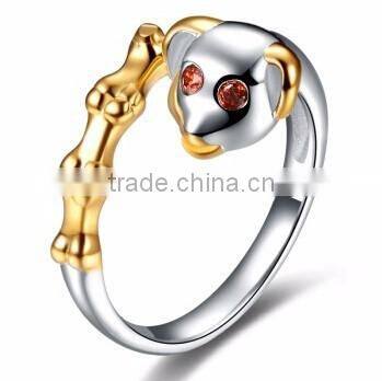 Old Chinese"Chinese Twelve Zodiac" Silver The Twelve Animal of Year Knuckle Open End Ring