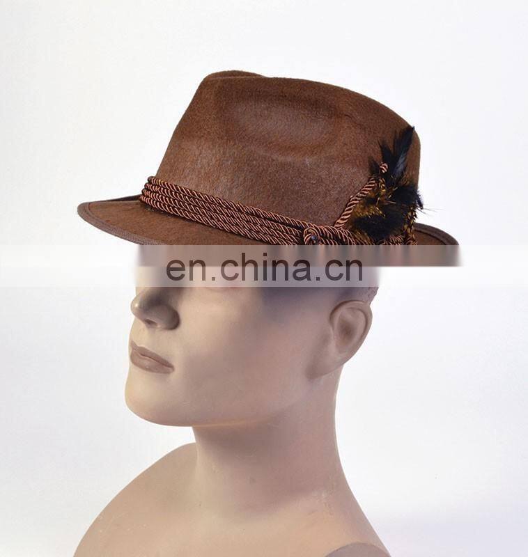 Grey Oktoberfest Beer Man Bavarian Hat German Mens Fancy Dress Accessory OH2151