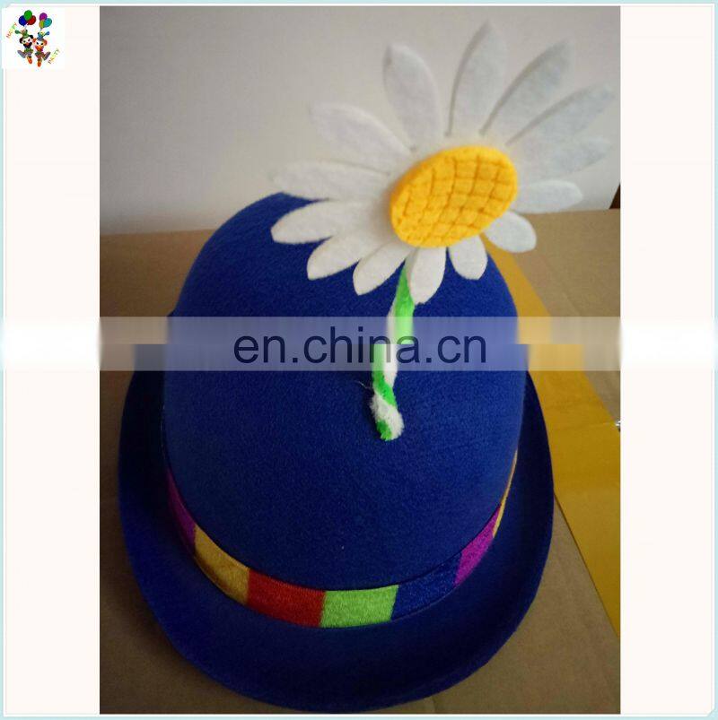 Adult Party Fancy Dress Costume Clown Derby Hats with Flower HPC-0274