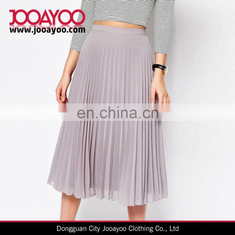 New Look Ladies Summer Classic Pleated Midi Chiffon Skirt