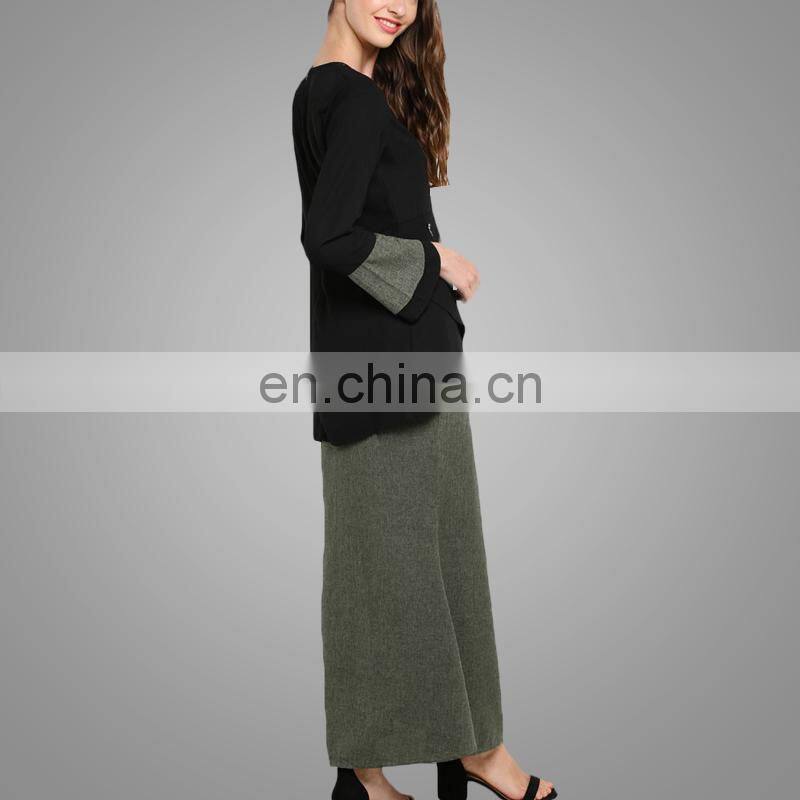 2017 Modest designer beaded baju kurung malaysia baju melayu islamic women suits