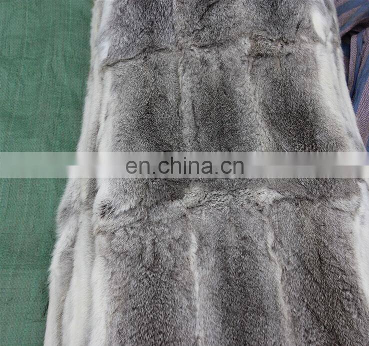 Factory wholesale raw or dyed color thick and soft real rabbit fur skin plate
