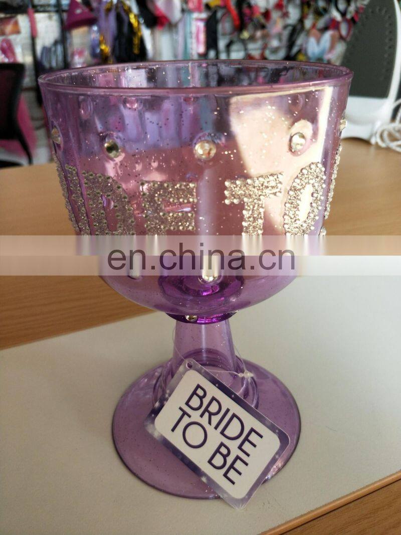 Bachelorette party decoration plastic goblet and hen party decoration cups