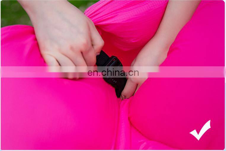 Hot selling on Amazon Inflatable lounge bag hammock air soft ship bed banana sofa